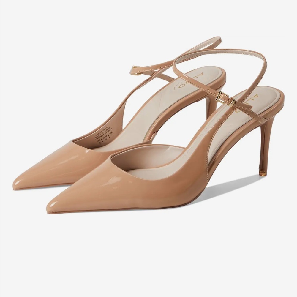 Aldo Nude Pointed Slingback Heels